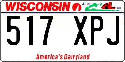 WI license plate 517XPJ