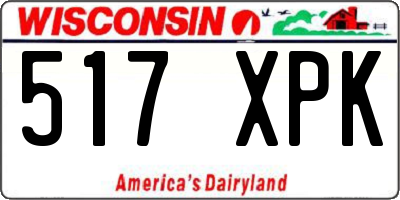 WI license plate 517XPK