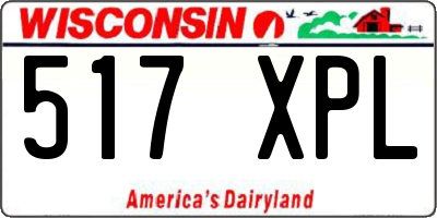 WI license plate 517XPL