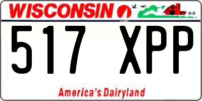 WI license plate 517XPP