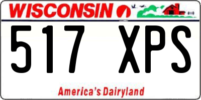 WI license plate 517XPS
