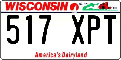 WI license plate 517XPT