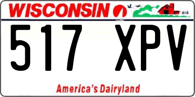 WI license plate 517XPV