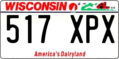 WI license plate 517XPX