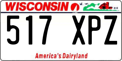 WI license plate 517XPZ