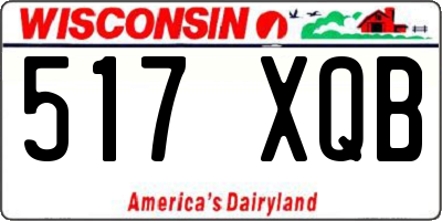 WI license plate 517XQB