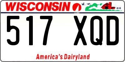 WI license plate 517XQD