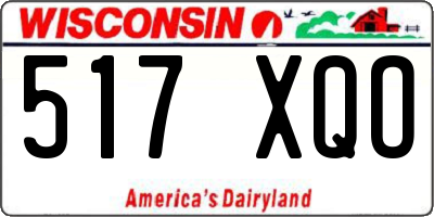 WI license plate 517XQO