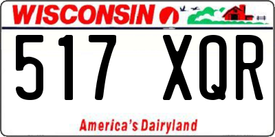 WI license plate 517XQR