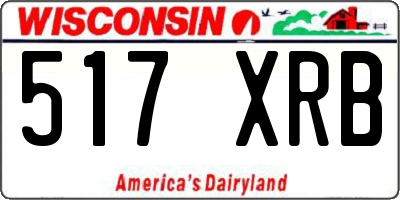 WI license plate 517XRB