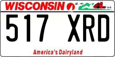 WI license plate 517XRD