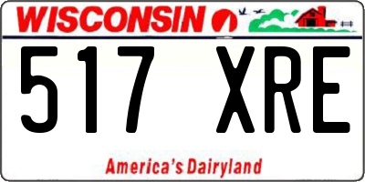 WI license plate 517XRE