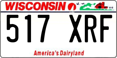 WI license plate 517XRF