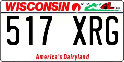 WI license plate 517XRG