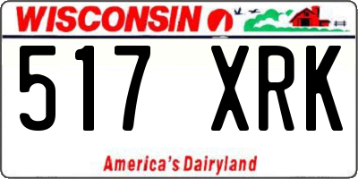WI license plate 517XRK