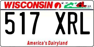 WI license plate 517XRL