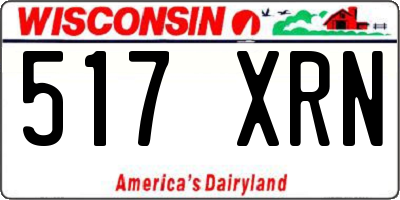 WI license plate 517XRN