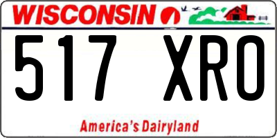 WI license plate 517XRO