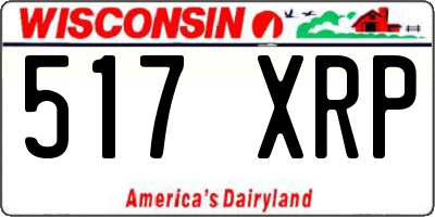 WI license plate 517XRP
