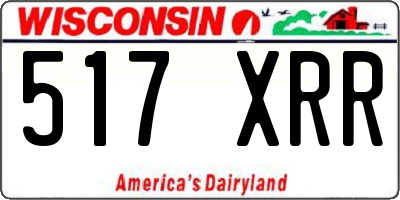 WI license plate 517XRR