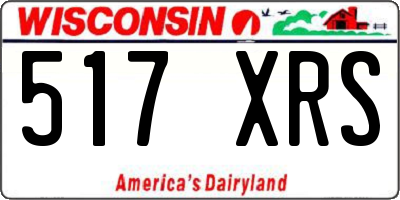 WI license plate 517XRS