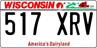 WI license plate 517XRV