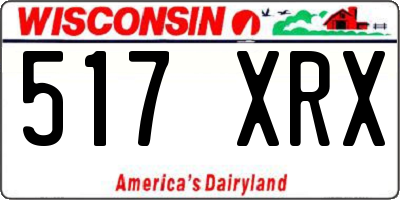WI license plate 517XRX