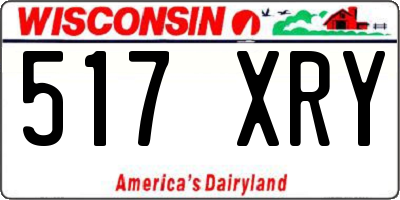 WI license plate 517XRY