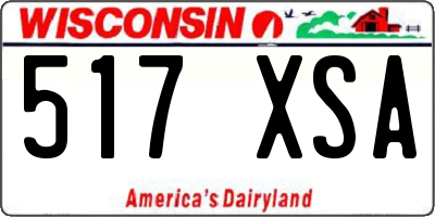WI license plate 517XSA
