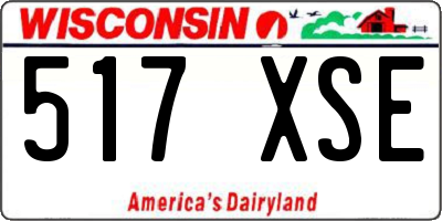 WI license plate 517XSE