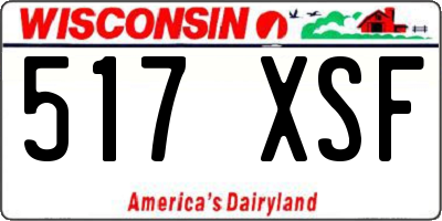 WI license plate 517XSF