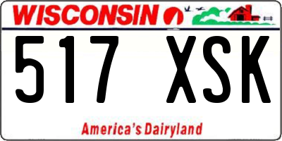 WI license plate 517XSK
