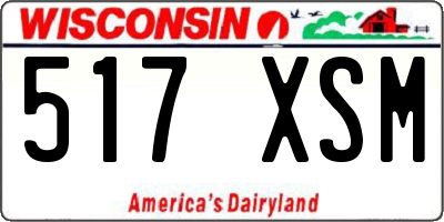 WI license plate 517XSM