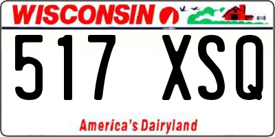 WI license plate 517XSQ