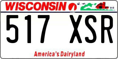 WI license plate 517XSR