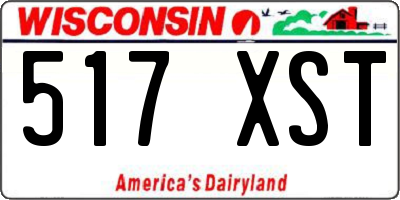 WI license plate 517XST
