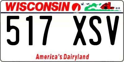 WI license plate 517XSV