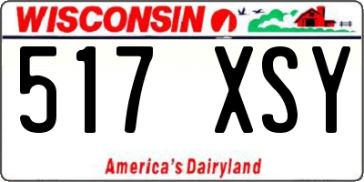 WI license plate 517XSY