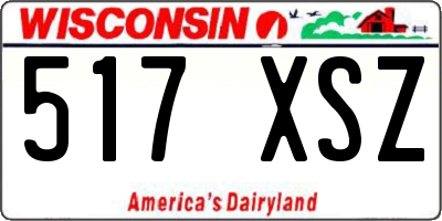 WI license plate 517XSZ