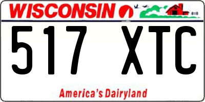 WI license plate 517XTC