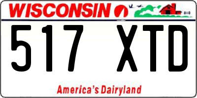 WI license plate 517XTD