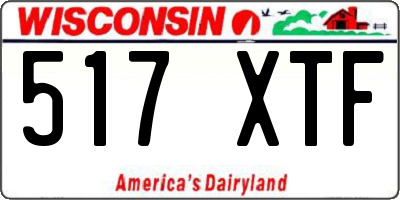 WI license plate 517XTF