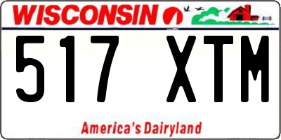 WI license plate 517XTM