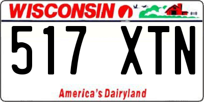 WI license plate 517XTN
