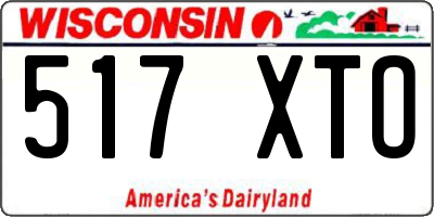 WI license plate 517XTO