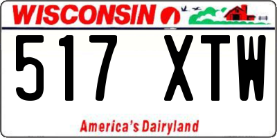 WI license plate 517XTW