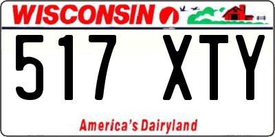 WI license plate 517XTY