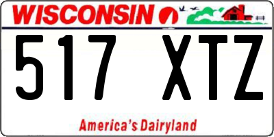 WI license plate 517XTZ