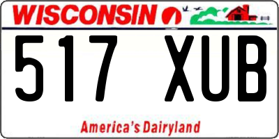 WI license plate 517XUB