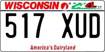 WI license plate 517XUD